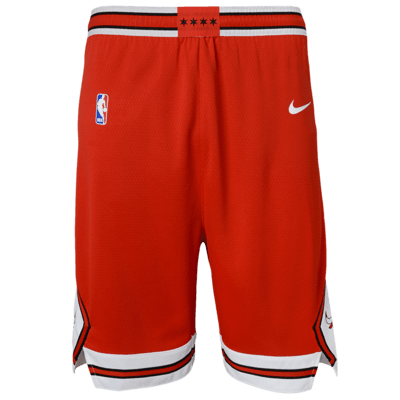 Shorts Nike Dri-FIT de la NBA Swingman para niños talla grande Chicago Bulls Icon Edition