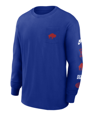 Мужская футболка Buffalo Bills Rewind Max90 Pocket Nike NFL Long-Sleeve