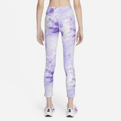 Nike One Big Kids' (Girls') Tie-Dye Printed Leggings