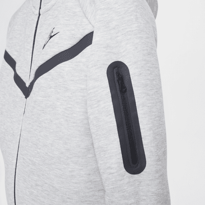 Mikina Nike Sportswear Tech Fleece s kapucí a zipem po celé délce pro větší děti (dívky)