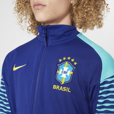 Chamarra Anthem de fútbol Nike Dri-FIT para niños talla grande Brazil Academy Pro