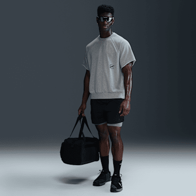 Camisola de fitness de manga curta em lã cardada Dri-FIT Nike Heritage para homem