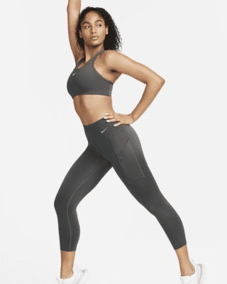 Женские тайтсы Nike Go Firm-Support Mid-Rise Cropped Leggings with Pockets