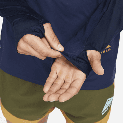 Playera de trail running con medio cierre para hombre Nike Dri-FIT Trail Element