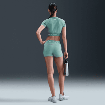 Nike Pro Women's Dri-FIT Short-Sleeve Cropped Graphic Top