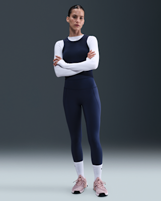 Женские тайтсы Nike Universa Medium-Support High-Waisted 7/8 Leggings with Pockets