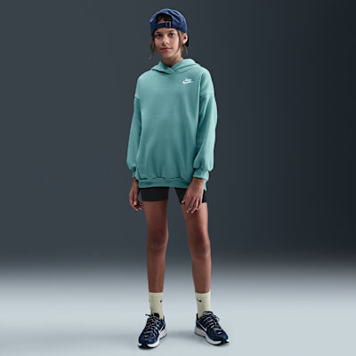 Sudadera con gorro sin cierre oversized para niños talla grande Nike Sportswear Club Fleece