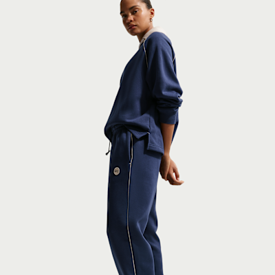Pants con gráfico de tiro alto oversized para mujer Nike Sportswear Phoenix Fleece
