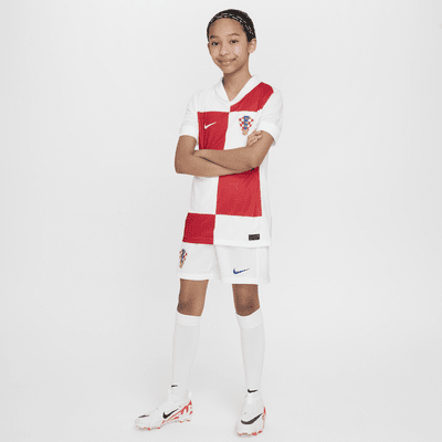 Kroatië 2024/25 Stadium Thuis/Uit Nike replica voetbalshorts met Dri-FIT voor kids