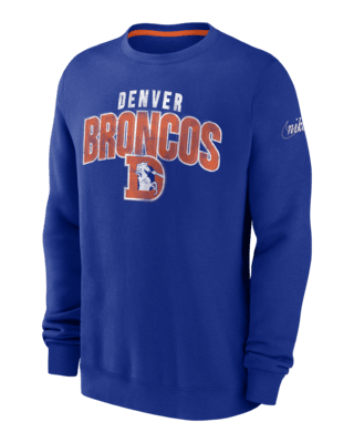 Nike Broncos Rewind Gym Vintage Pullover Hoodie