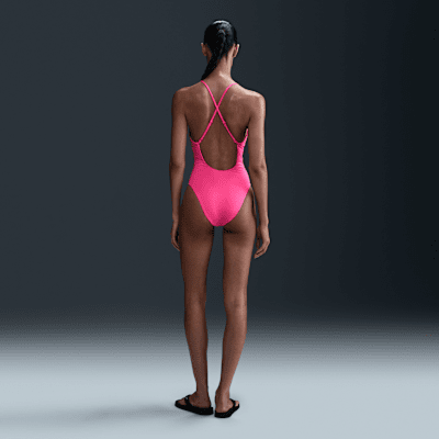 Traje de baño de una sola pieza con espalda cruzada para mujer Nike Swim Sneakerkini 2.0