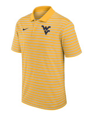 Мужские  West Virginia Mountaineers Primetime Victory Striped Nike Dri-FIT College Polo