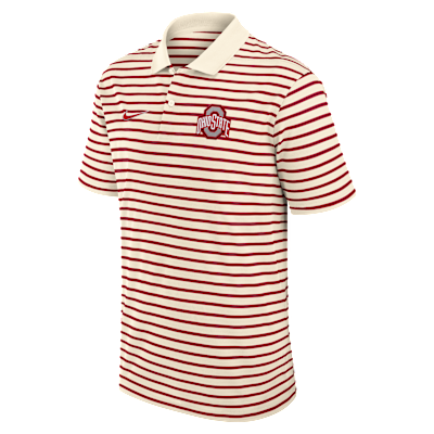 Ohio State Striped Men's Nike Dri-FIT College Polo