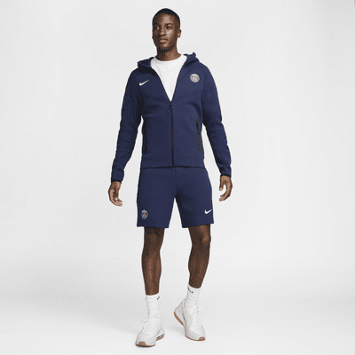 Felpa da calcio con cappuccio e zip a tutta lunghezza Nike Paris Saint-Germain Tech Fleece Windrunner – Uomo