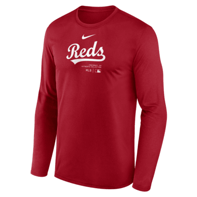 Cincinnati Reds Authentic Collection Practice Men's Nike Dri-FIT MLB Long-Sleeve T-Shirt