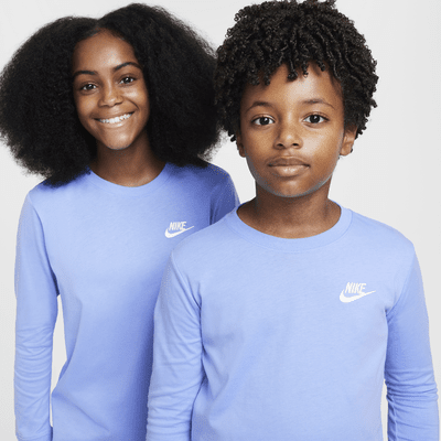 Playera de manga larga para niños grandes Nike Sportswear