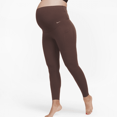 Leggings de maternidad de tiro alto de 7/8 de baja sujeción con bolsillos para mujer Nike Zenvy (M)