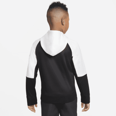 Sudadera con gorro de entrenamiento sin cierre con gráfico para niños talla grande Nike Therma-FIT