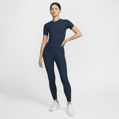 Nike Zenvy 羅紋女款 Dri-FIT 短袖上衣