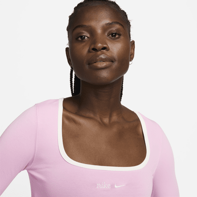 Haut à manches longues et encolure carrée Nike Sportswear pour femme