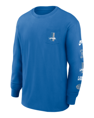 Мужская футболка Detroit Lions Rewind Max90 Pocket Nike NFL Long-Sleeve