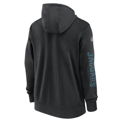 Sudadera con gorro de cierre completo Nike para hombre Jacksonville Jaguars Sideline Team Issue Club