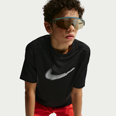 Playera de entrenamiento de manga corta Dri-FIT para niño talla grande Nike Multi