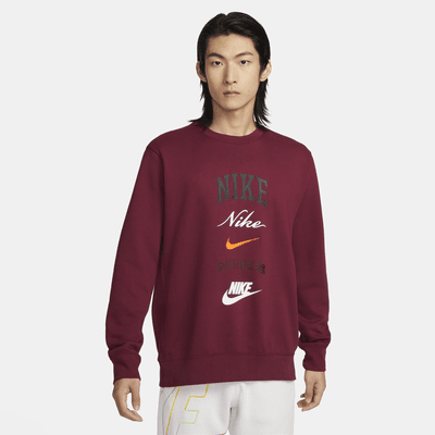 Nike Club Fleece Men's Long-Sleeve Crew-Neck Sweatshirt