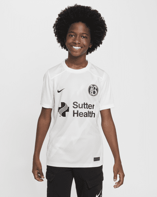 Подростковые джерси Bay FC 2024 Stadium Primary Big Kids' Nike Dri-FIT NWSL Replica Jersey