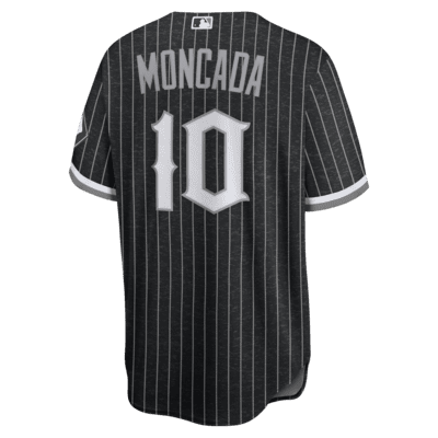 Nike Men's Nike Yoan Moncada Black Chicago White Sox City Connect Replica  Player Jersey