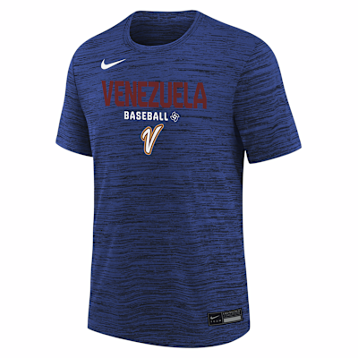 Venezuela National Baseball Team 2026 World Baseball Classic Velocity Youth Nike Dri-FIT T-Shirt