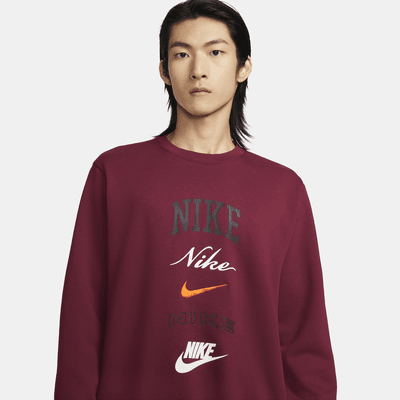 Nike Club Fleece Men's Long-Sleeve Crew-Neck Sweatshirt