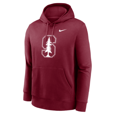 Sudadera con gorro sin cierre universitaria Nike para hombre Stanford Cardinal Primetime Evergreen Club Primary Logo