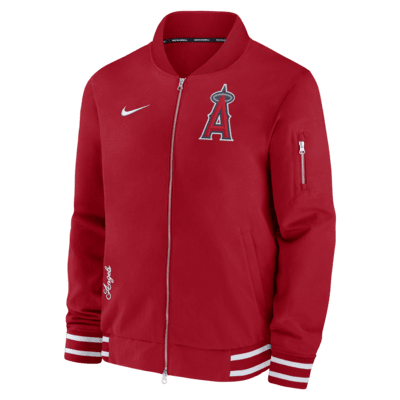 Los Angeles Angels Authentic Collection Men's Nike MLB Full-Zip Bomber Jacket