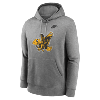 Sudadera con gorro sin cierre universitaria Nike para hombre Iowa Hawkeyes Legacy Club Primary Logo