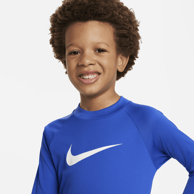 Playera de manga larga Hydroguard para niño talla pequeña Nike Swim