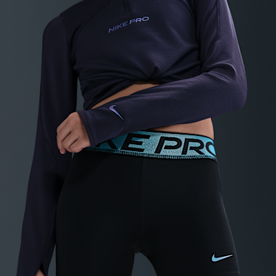 Nike Pro Big Kids' (Girls') Dri-FIT 3" Shorts with Shine Accents