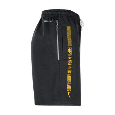Los Angeles Lakers Standard Issue Courtside Nike Men's Dri-Fit NBA Shorts in Black, Size: Small | DX9950-010