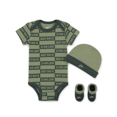 Nike Baby (0-9M) Textured Club 3-Piece Bodysuit Set