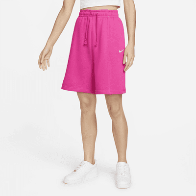 Shorts de tiro alto de tejido Fleece para mujer Nike Sportswear Essential