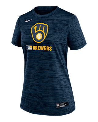 Женская футболка Milwaukee Brewers Authentic Collection Velocity Nike Dri-FIT MLB