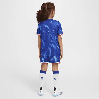 Chelsea F.C. 2024/25 Stadium Home Younger Kids' Nike Football Replica 3-Piece Kit