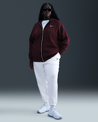 Nike Sportswear Phoenix Fleece Women's High-Waisted Oversized Tracksuit Bottoms (Plus Size)