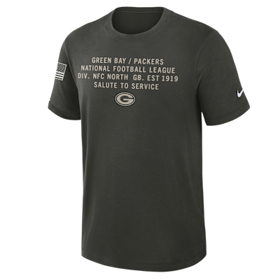 Playera Nike Dri-FIT de la NFL para hombre Green Bay Packers Salute to Service Slub