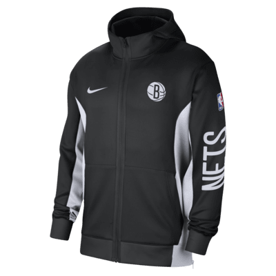 Felpa con cappuccio e zip a tutta lunghezza Brooklyn Nets Showtime Nike Dri-FIT NBA – Uomo