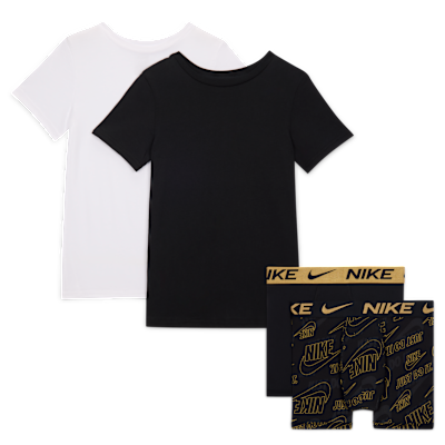 Nike Big Kids' Boxer Briefs and Undershirts 4-Piece Set