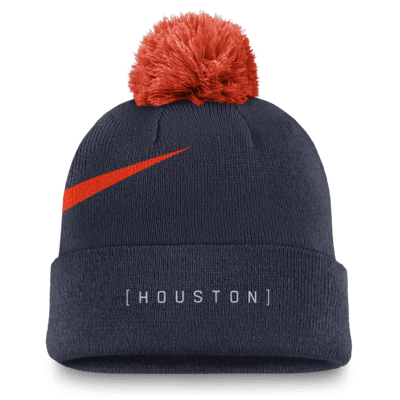 Houston Astros Peak Men's Nike MLB Cuffed Pom Beanie