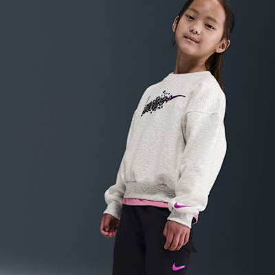 Nike Essentials Little Kids' Graphic Crew and Cargo Pants Set