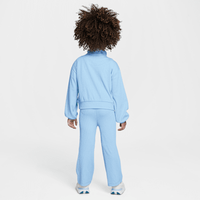 Nike Game, Swoosh, Match! Toddler Quarter-Zip Ribbed Top and Leggings Set