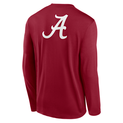 Playera de manga larga universitaria Nike Dri-FIT para hombre Alabama Primetime Legend 2-Hit